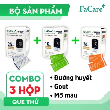Hiển thị chi tiết cho Combo 3 hộp que thử đường huyết + mỡ máu + gout cho máy FC-M168 Ảnh của Combo 3 hộp que thử đường huyết + mỡ máu + gout cho máy FC-M168
